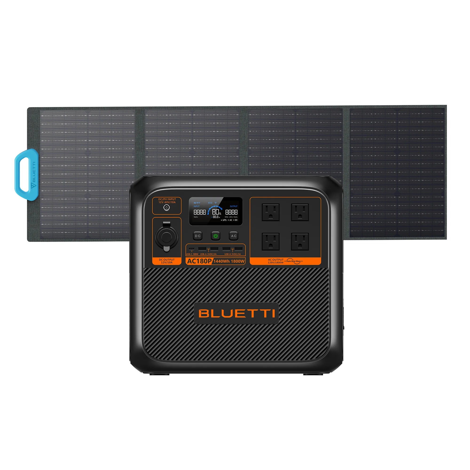 BLUETTI AC180P Solar Portable Power Station | 1,800W 1,440Wh