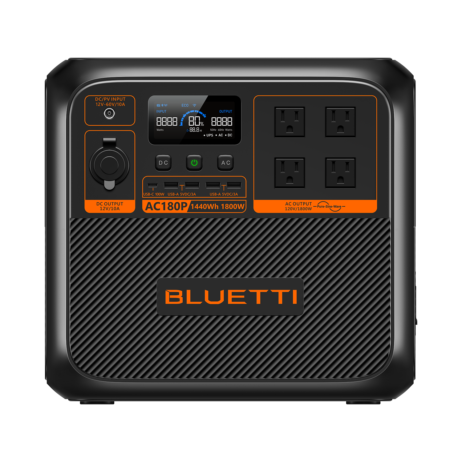 BLUETTI AC180P Solar Portable Power Station | 1,800W 1,440Wh